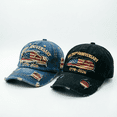 thumbnail image 1 of ZROVA Vintage USA 250th Anniversary Hats 2 Pack - 1776-2026 Distressed Baseball Caps with Embroidered Flag, Washed Denim Dad Hats, 1 of 9