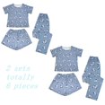 thumbnail image 1 of ZROVA Women's 2-Pack Floral Pajama Sets, 6-Piece Soft Sleepwear Bundle with Short Sleeve Tops, Shorts & Long Pants, 1 of 8