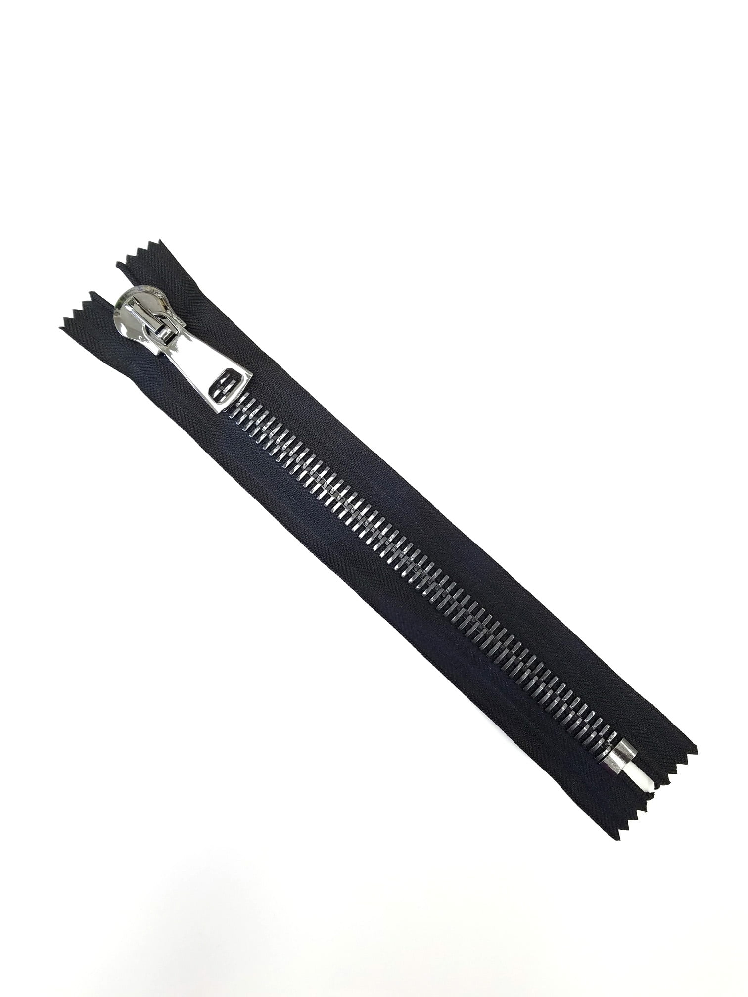 Zipper 7 Inch Excella Nickel Zipper YKK Number 5 - Closed Bottom