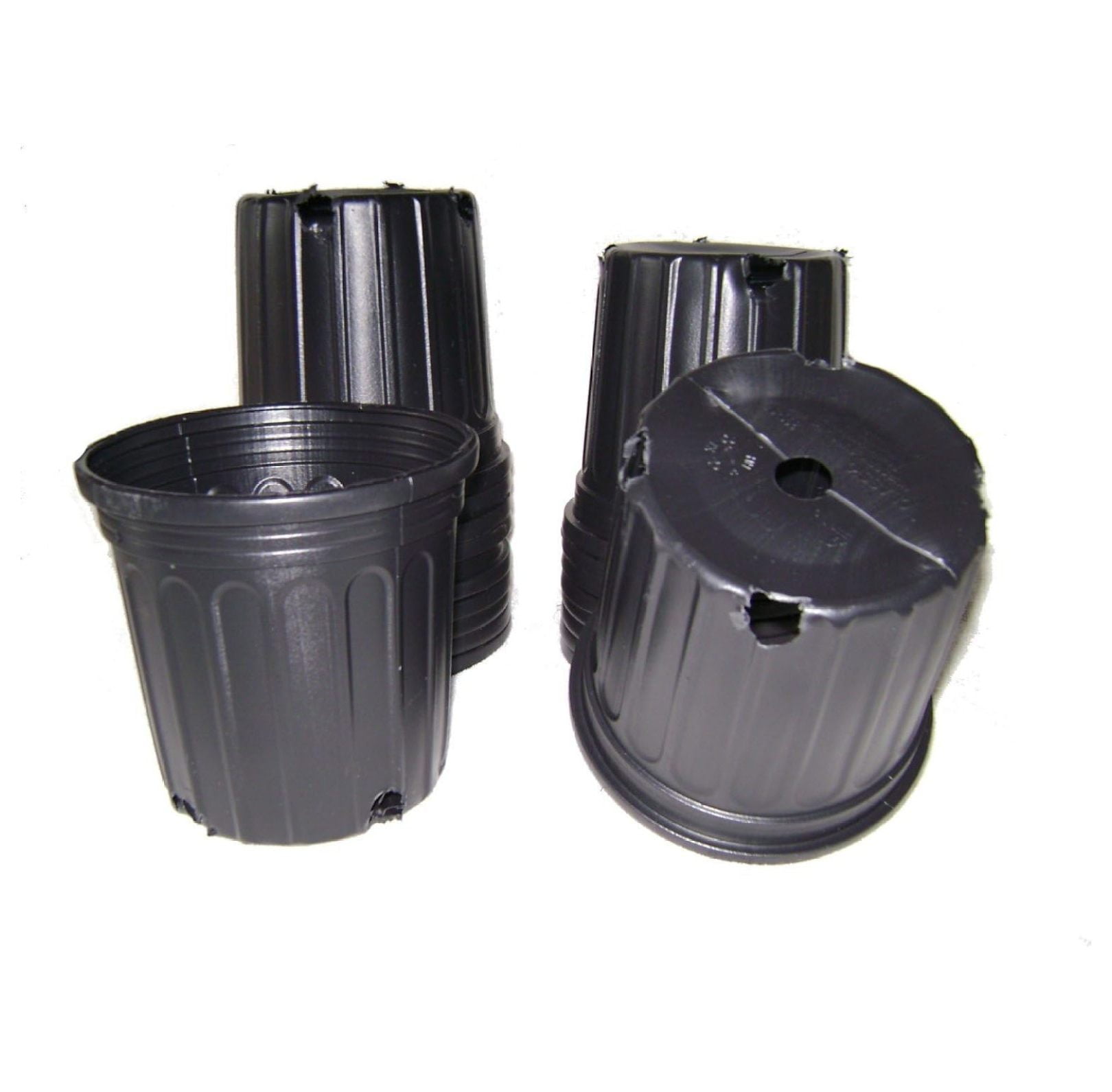Black Plastic 1 Gallon Nursery Pots for Indoor/Outdoor Use