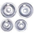 thumbnail image 2 of Supco 4-Piece Chrome Drip Pan Set – Fits GE WB31M15 & WB31M16 – 2 Small + 2 Large 2 of 6