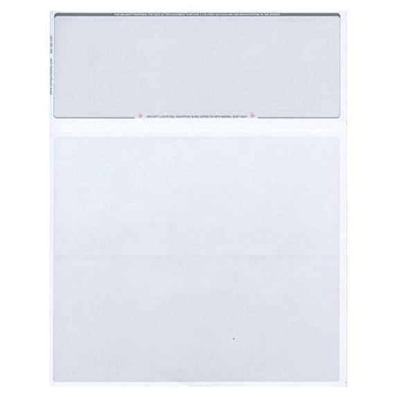 ZRQarq Blank Check Paper - 250 Pack - Computer Security Business Checks, QuickBooks & Laser Printer Compatible - Check On top, Voucher On Bottom - Check Paper Size 8 1/2-11 - Pinstripe