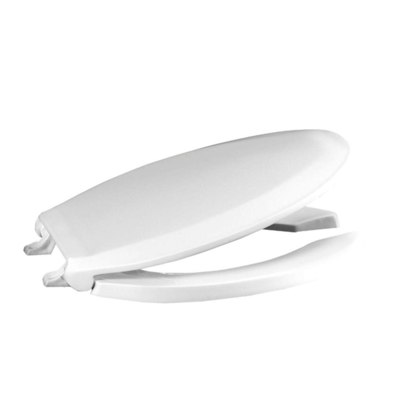 ZRQarq Elongated Toilet Seat, Open Front with Cover, Heavy Duty