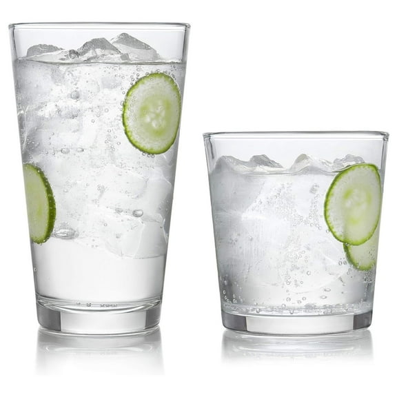 ZRQarq Preston 16-Piece and Rocks Glass Set