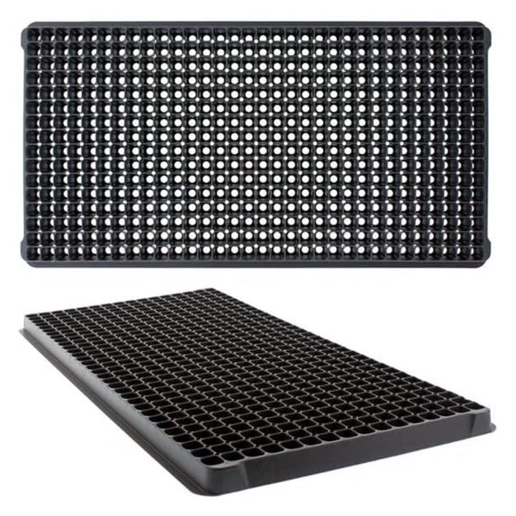ZRQarq Seed Starting Plug Flats, 50 Pack 512 Cells -Seedling Starter for Planting (50, 512 Cells)