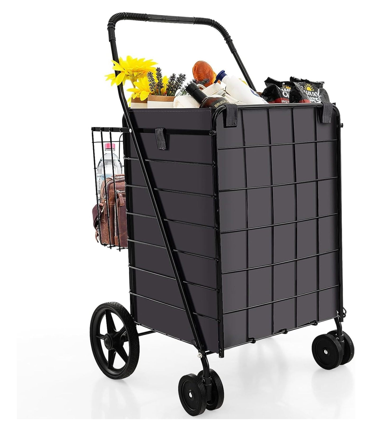 バッグ Picnic basket carry/shopping carry cart Amazon.com: KEDSUM 2 in 1 Shopping Cart for Groceries, 330