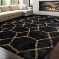 thumbnail image 1 of 8ft x 10ft Area Rug, Soft Fluffy Area Rugs for Living Room Bedroom Geometric Carpet, Black and White, 1 of 8
