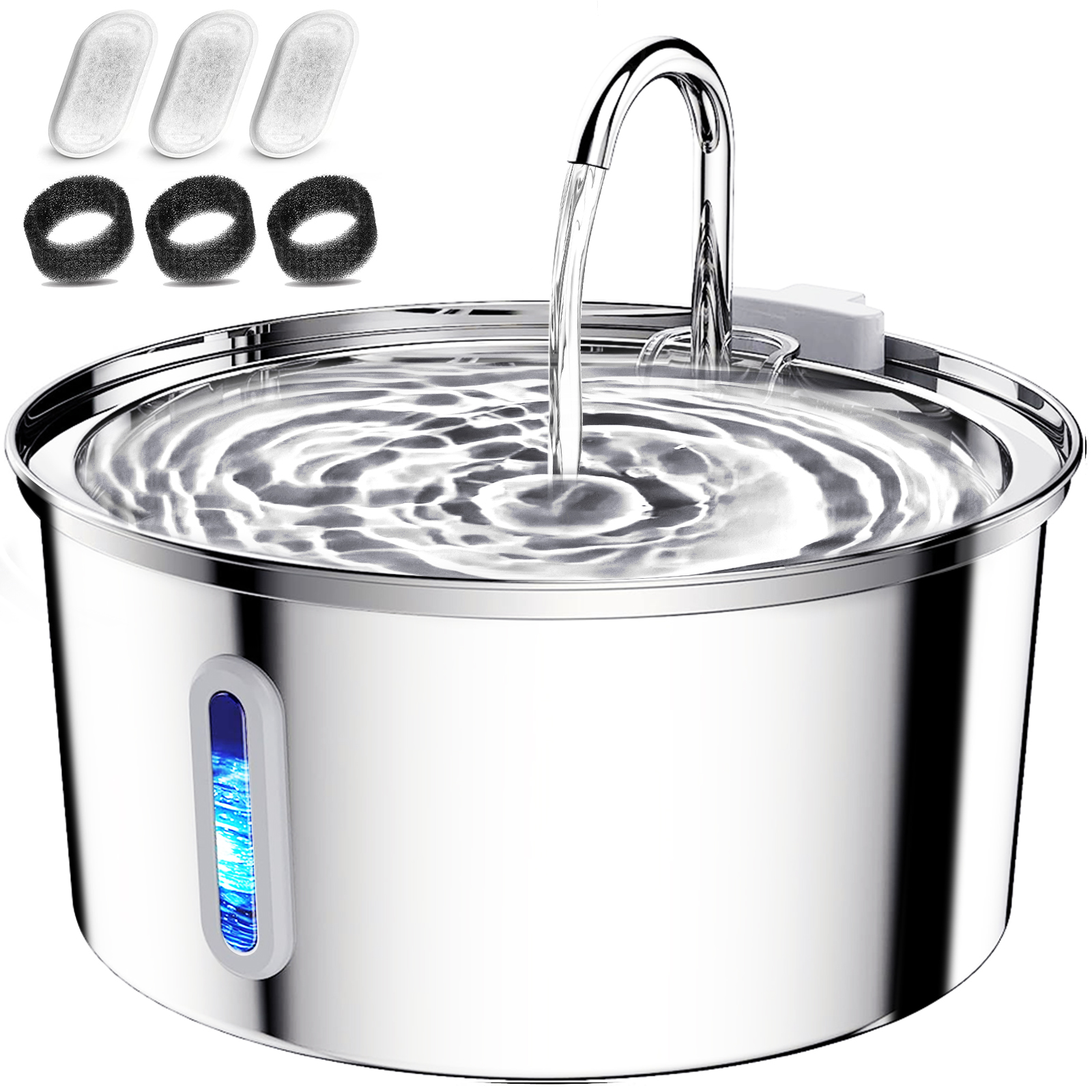 Pet Water Fountain 2L, Super Quiet Automatic Pet Drinking Fountain 2