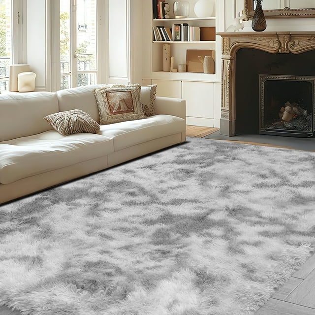 ZRSDIXKI 8ft x 10ft Area Rug, Soft Fluffy Area Rugs for Living Room