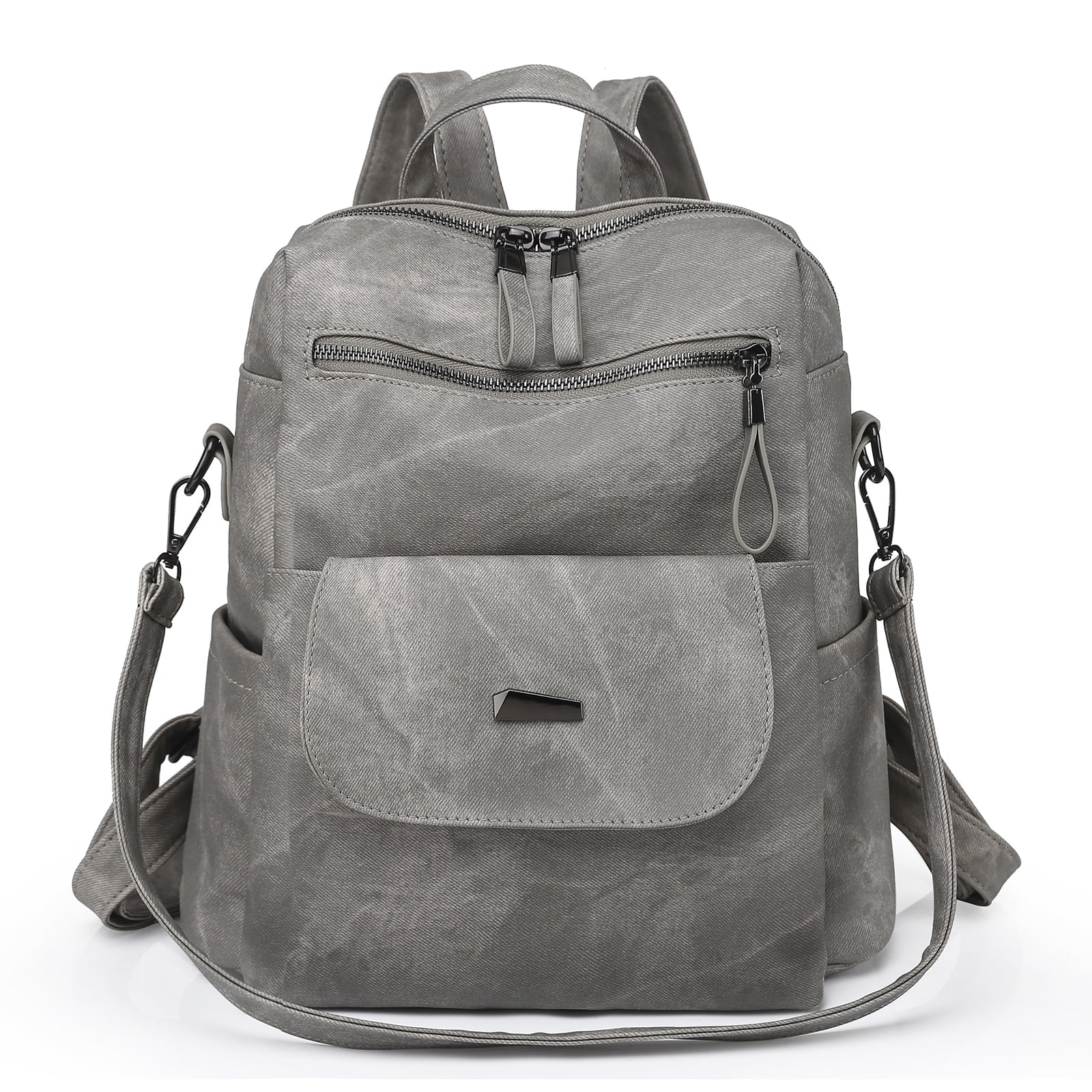 back pack／black nylon × denim No-Boundaries-Casual-Mini-