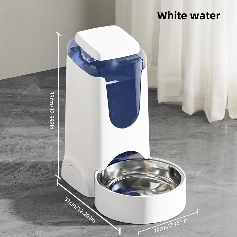 ZRW 1pc Automatic Pet Feeder/Water Dispenser, Gravity Visual Dog Feeder Waterer With Stainless
