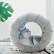 ZRW-Interactive Cat Bed Cave with Toy Balls & Tunnel Tube - Foldable Multi-Function Fun for Dogs & Cats