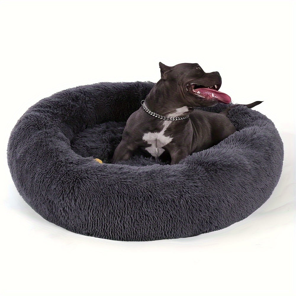 ZRWDog Bed Calming Dog Beds For Small Medium Large Dogs Round Donut