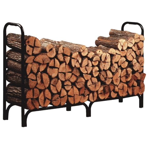 ZRuEzyX 15204 Deluxe Outdoor Log Rack, Black, 8-Feet