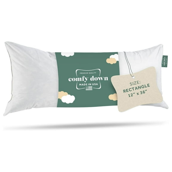 ZRuEzyX 95% 5% Down, 12 X 36 Rectangle Decorative Pillow Insert, Sham Stuffer - Made in USA
