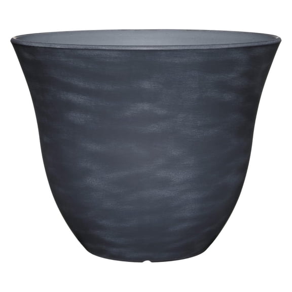ZRuEzyX Honeysuckle Resin Flower Pot Planter, Zinc Grey, 15"