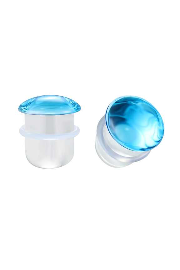 1 Pair 3-25MM Single Flare Ear Plugs Tunnels Glass Ear Gauges Ear Lobe Stretching Piercing