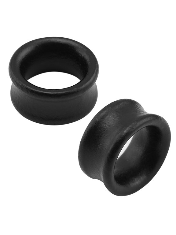 1 Pair Double Falre Ear Tunnel Plugs Expander Black Wood Ear Gauges Stretching 0g 00g