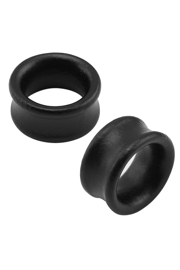 1 Pair Double Falre Ear Tunnel Plugs Expander Black Wood Ear Gauges Stretching 0g 00g