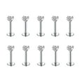 thumbnail image 1 of ZS 10Pcs/Set Lip Labret Rings Piercing Zircon Monroe Medusa Piercing Helix Conch Cartilage Piercing Earrings, 1 of 5