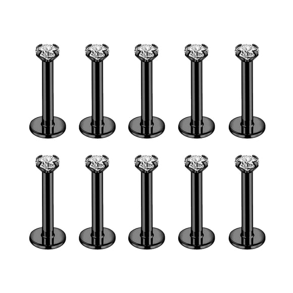 10Pcs/Set Lip Labret Rings Piercing Zircon Monroe Medusa Piercing Helix Conch Cartilage Piercing Earrings