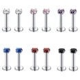 thumbnail image 1 of ZS 12Pcs/Set 16G Labret Lip Studs Piercing Monroe Medusa Lip Piercing Conch Helix Cartilage Piercing, 1 of 4