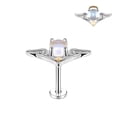 thumbnail image 1 of ZS 16G Angel Lip Stud Piercing Moonlight Stone Conch Cartilage Helix Piercing Stud Earring, 1 of 5