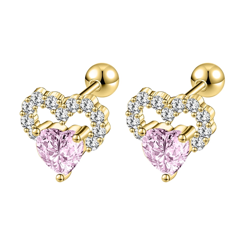 ZS-20G-1-Pair-Heart-Stud-