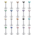 thumbnail image 1 of ZS 20Pcs/Set Crystal Lip Piercing Medusa Monroe Labret Rings Cartilage Helix Piercing, 1 of 4