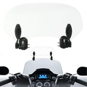 ZS 280mm Motorbikes Adjustable Clip-On Windshield Extension Spoiler Windscreen Deflector Universal Motorcycle Accessories