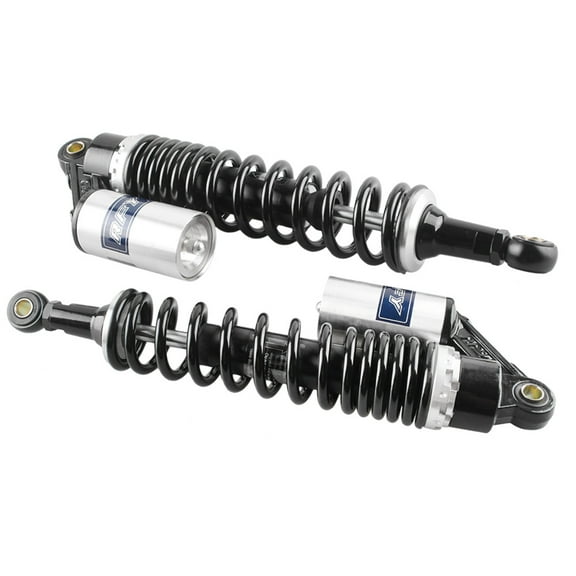 ZS 2Pcs 375mm Air Rear Shock Absorbers Universal Fits Honda Suzuki Yamaha Kawasaki ATV Go Kart Quad Dirt Sport Bikes Black & Silver