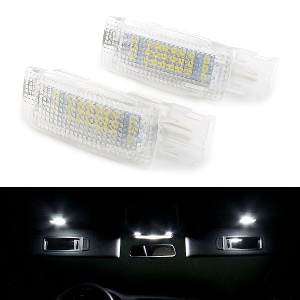 ZS 2Pcs Car Interior Visor Vanity Mirror Lamp LED Light For VW Golf MK4 MK5 MK6 GTi Jetta Passat ...