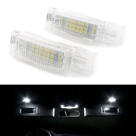 ZS 2Pcs Car Interior Visor Vanity Mirror Lamp LED Light For VW Golf MK4 MK5 MK6 GTi Jetta Passat Beetle Polo Phaeton Tiguan Touran