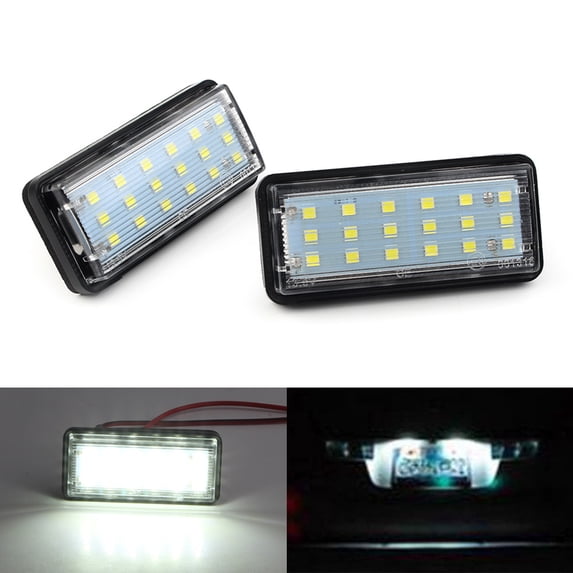 ZS 2Pcs No Free Auto LED License Plate Light For Toyota Land Cruiser Prado J100 J120 J200 & For Lexus GX470 LX470 LX570