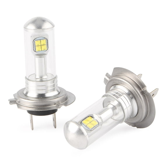 ZS 2pcs DC12-24V Car H7 6000K 80W 3000LM High Power LED Fog Driving Light Lamp Bulb White Lighting Replacement Bulbs