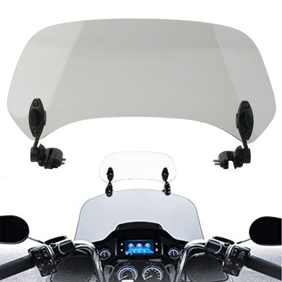 ZS 38CM Motorcycle Windscreen Adjustable Clip-On Windshield Extension Spoiler Deflector For Kawasaki Honda Yamaha Suzuki etc.