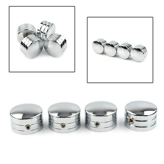 ZS 4pcs Chrome Motorbike Spark Plug Head Bolt Cap Cover Plug for Harley Twin Cam Models 1999-2017