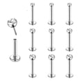 thumbnail image 1 of ZS 9Pcs/Set 16G Push in Labret Lip Studs Rings Threadless Monroe Medusa Piercing Cubic Zirconia Conch Helix Cartilage Piercing Earrings, 1 of 5