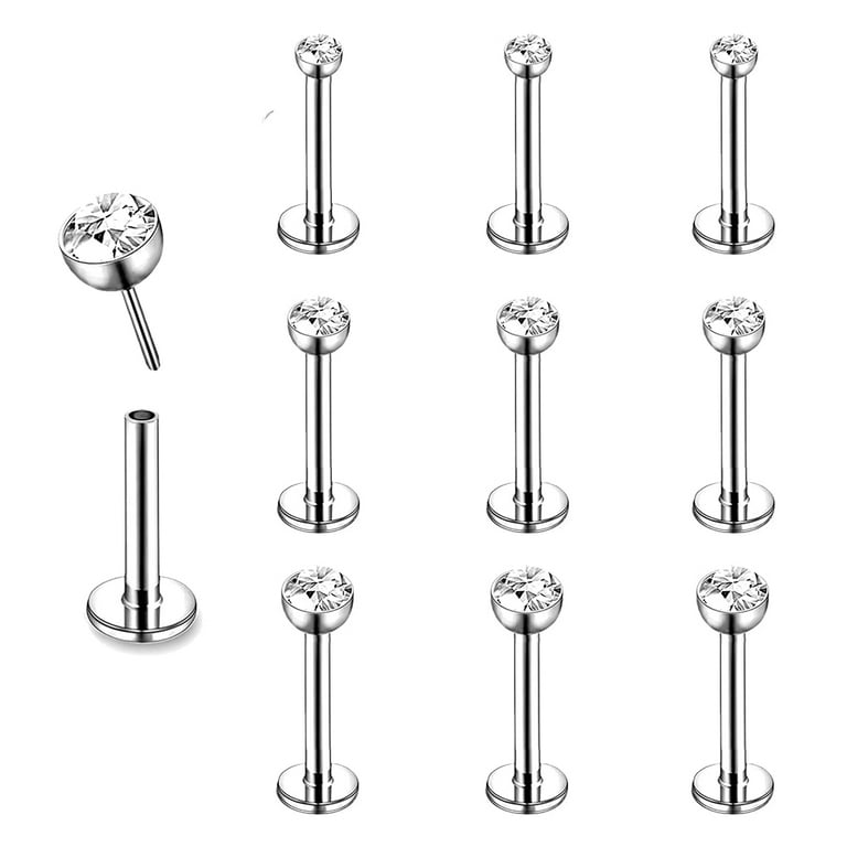 Labret Stud 1.2mm Con Brillantino 4mm | LP Academy - Foto 7