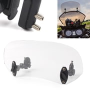 ZS Adjustable Windshield Clip On Extension Spoiler Wind Deflector For Motorcycles