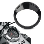 ZS Aluminum Motorcycle Speedometer Trim Bezel Ring Visor Cover for Harley Touring Road King Dyna Softail with 5" Speedometer Black