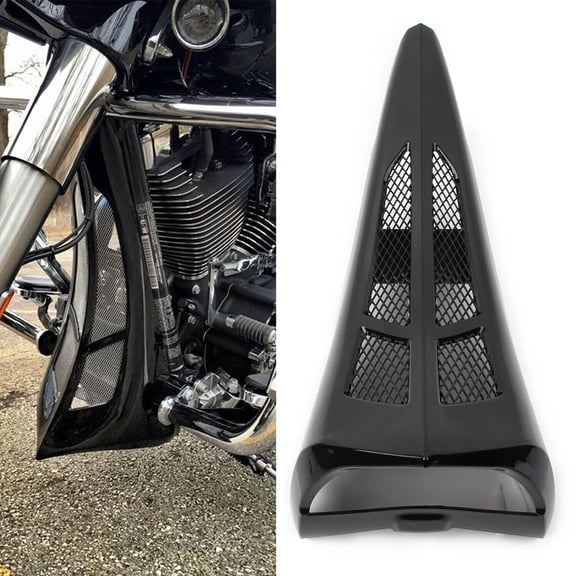 ZS Black Stretched Tall Chin Spoiler Scoop For Harley Street Road Glide 2014-2022