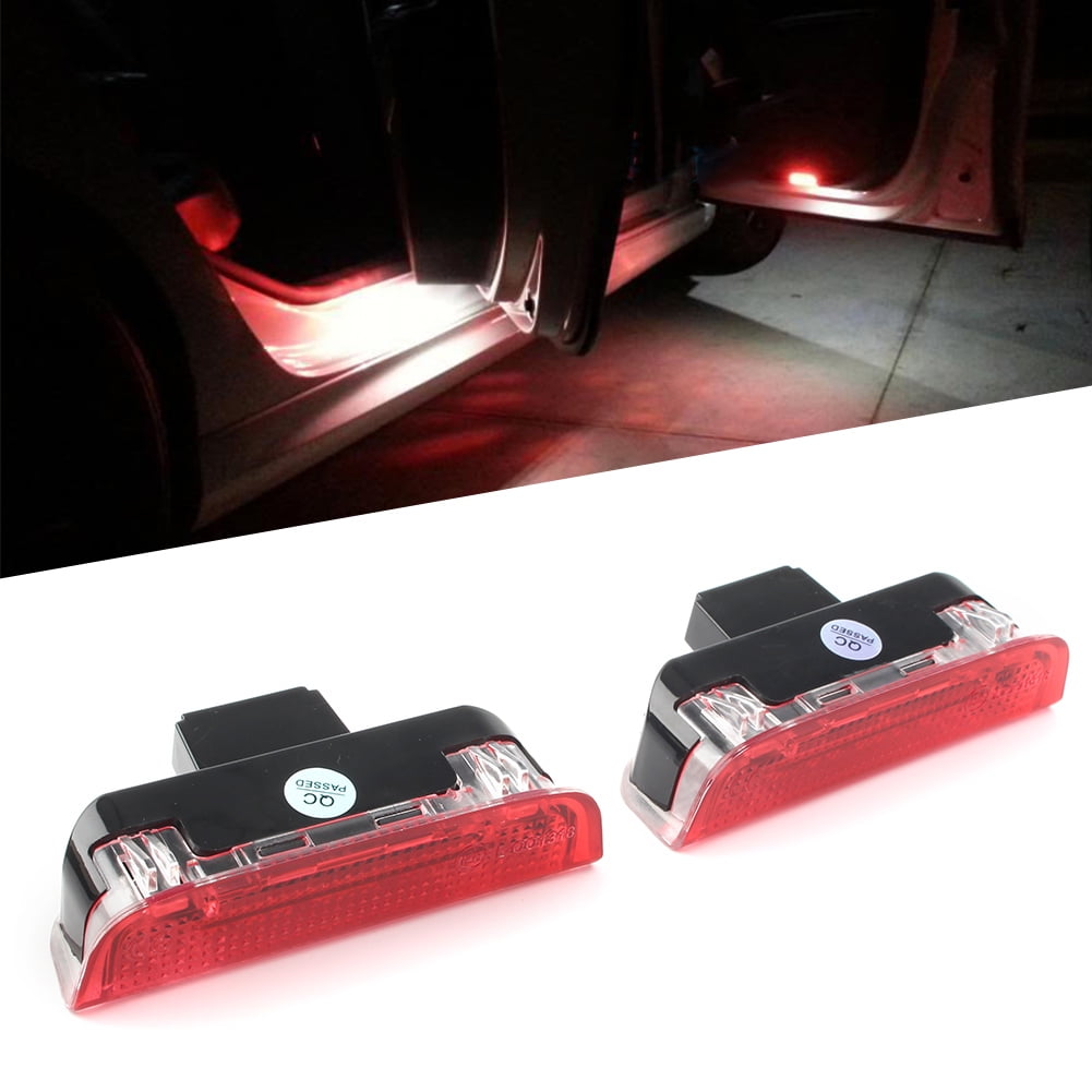 ZS Car Door Lights Premium White Red LED Light For VW Golf GTi EOS Jetta Passat CC Scirocco Polo Tiguan Touareg 2Pcs