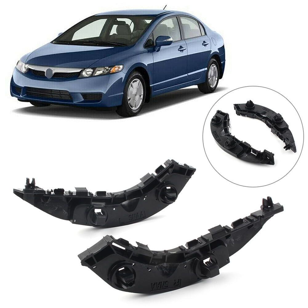Honda Civic Sedan 2012-2015 Front Headlight Bumper Brackets – 4PC Support Retainer Set, Direct Fit