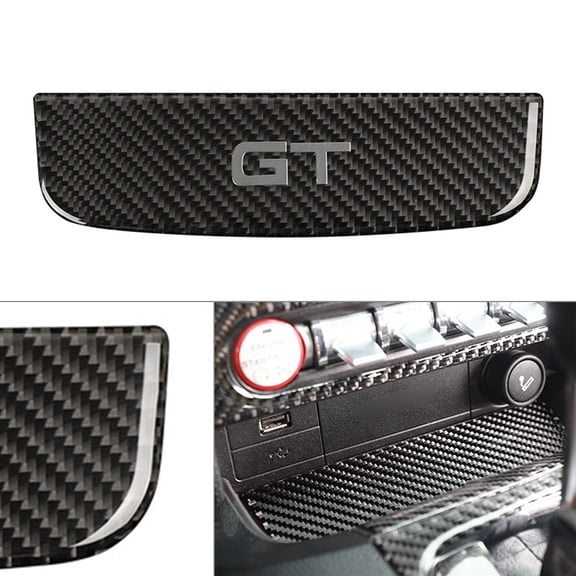 ZS Car Interior Storage Box Trim Cover For Ford Mustang 2015 2016 2017 2018 2019
