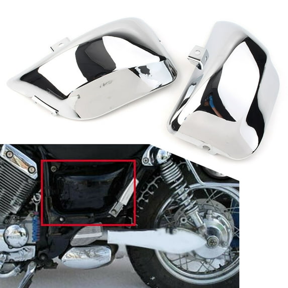 ZS Chrome Motorbike ABS Fairing Side Battery Cover for Yamaha Virago 400 500 535 XV400 XV500 XV535 Left+Right 1Pari
