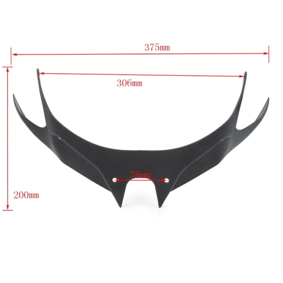 ZS Fit Kawasaki Ninja 250 400 Front Aerodynamic Winglet Cover Protector Guard Beak