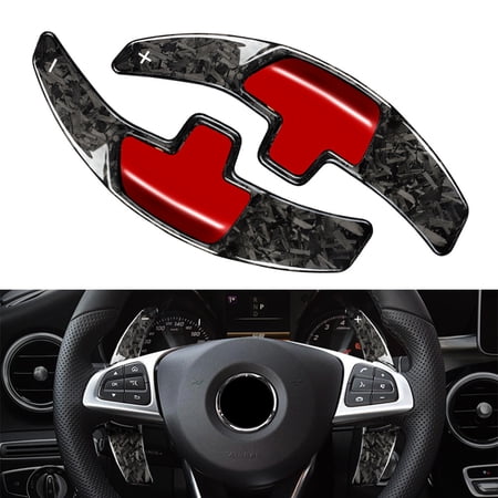 ZS Forged Carbon Fiber Car Steering Wheel Paddle Shifter Extension For Mercedes Benz GLA GLC S C Class W205