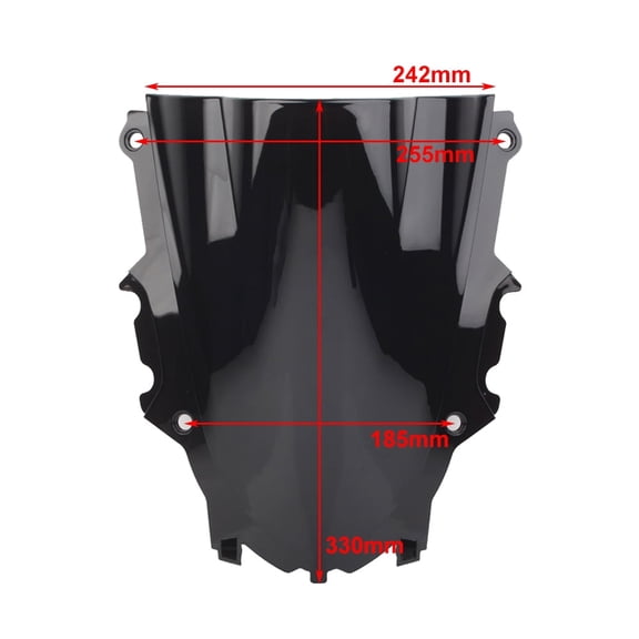 ZS Front Windshield WindScreen Wind Deflector Fit Yamaha YZF-R3 R3 2019-21 Black
