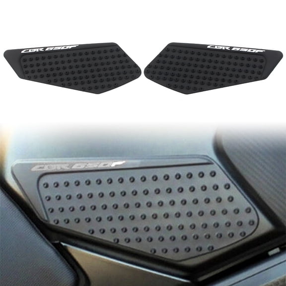 ZS Gas Tank Pad Traction Side Pad Fuel Grip Decal for CBR650F 2014-2017 Black Pair